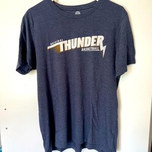 OKC Large Thunder Basketball Blue Heather  T-shirt